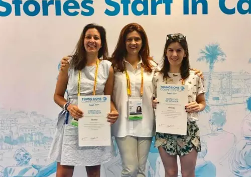 As vencedoras de Design (bronze) Inês Coelho e Elsa Rodrigues da Fuel